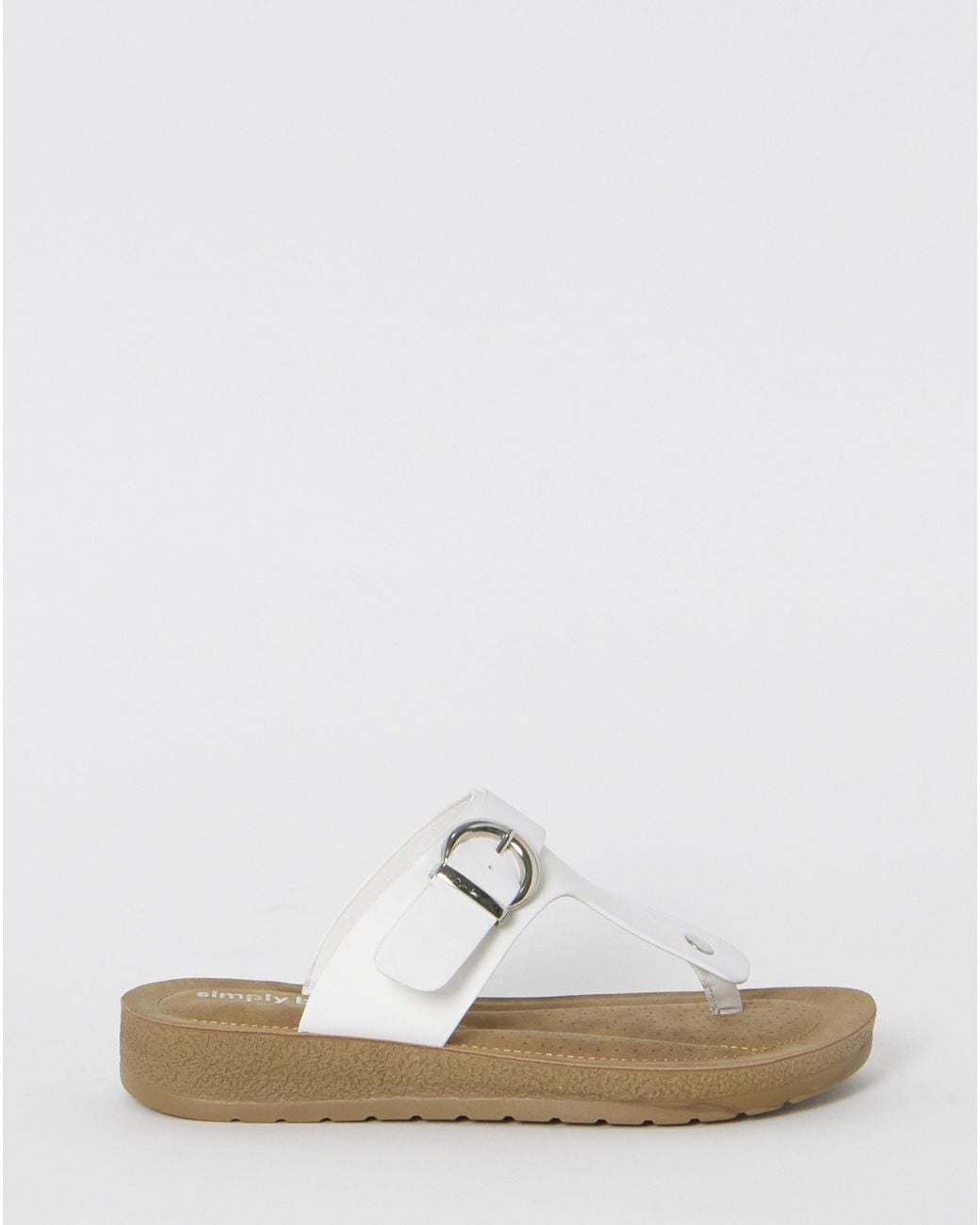 Simply Be Natural Toe Post Comfort Sandal Wide