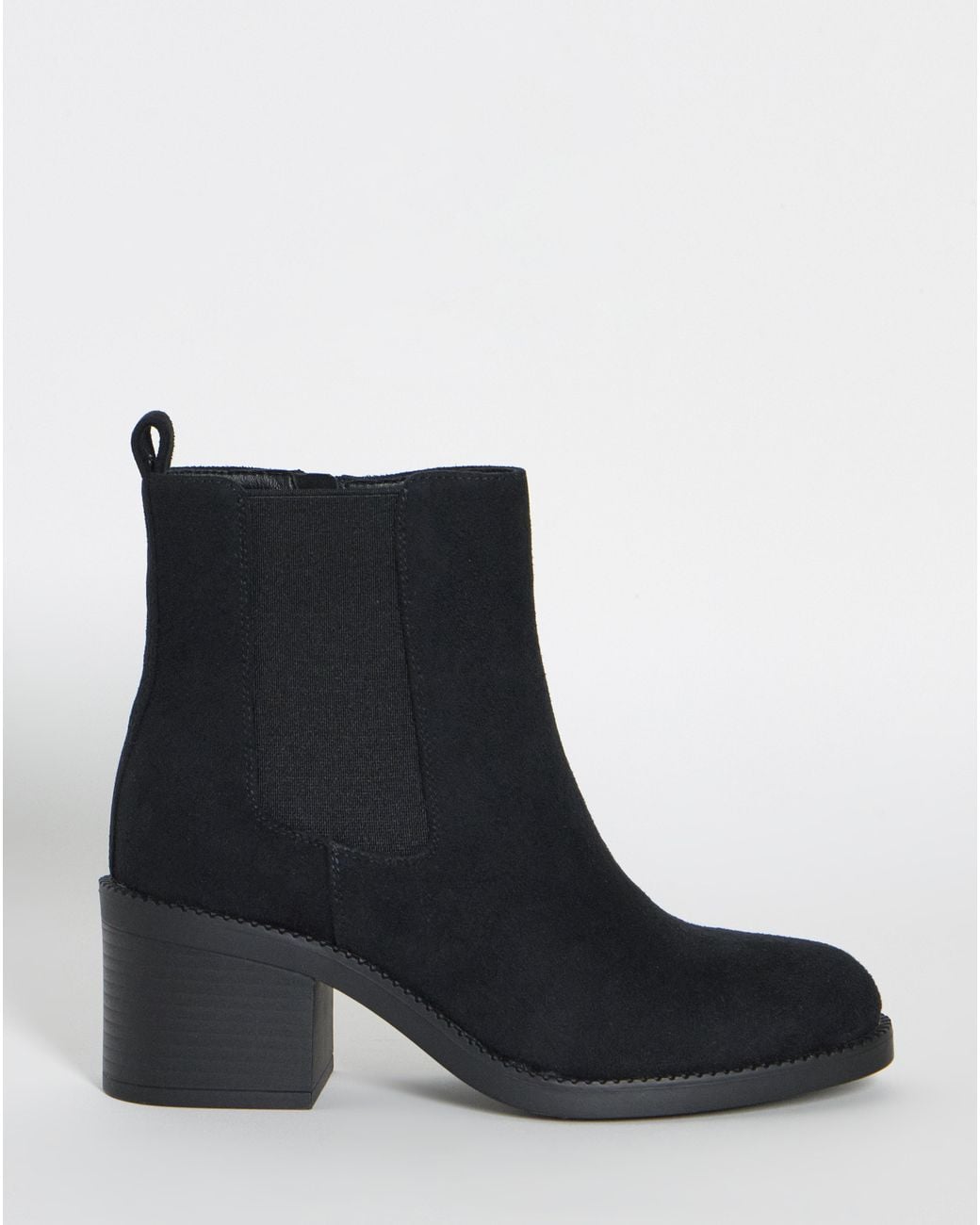 Simply Be Blue Block Heel Chelsea Boot Wide