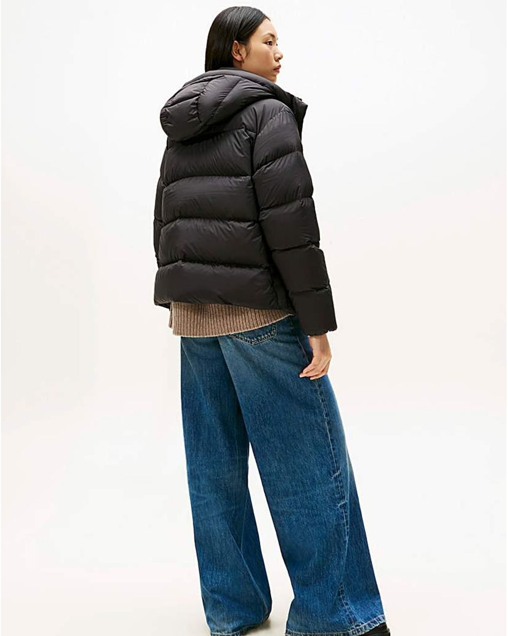 Tommy Hilfiger Black Down Hooded Puffer Jacket