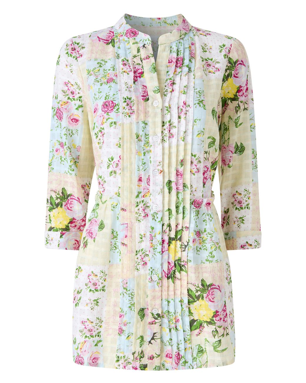 Joe Browns White Jb Perfectly Patchwork Printed Blouse