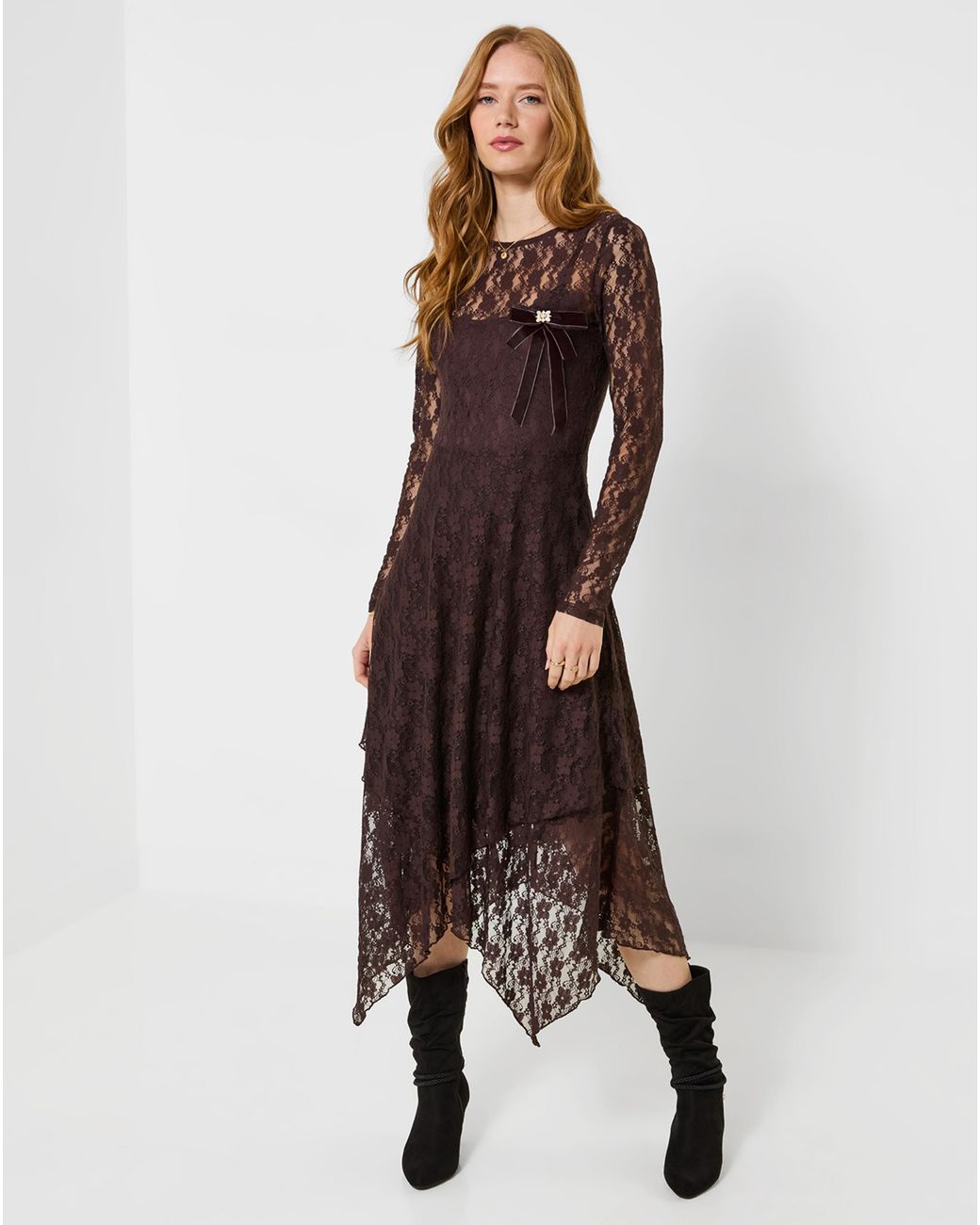 Joe Browns Brown Bella Lace Maxi Dress