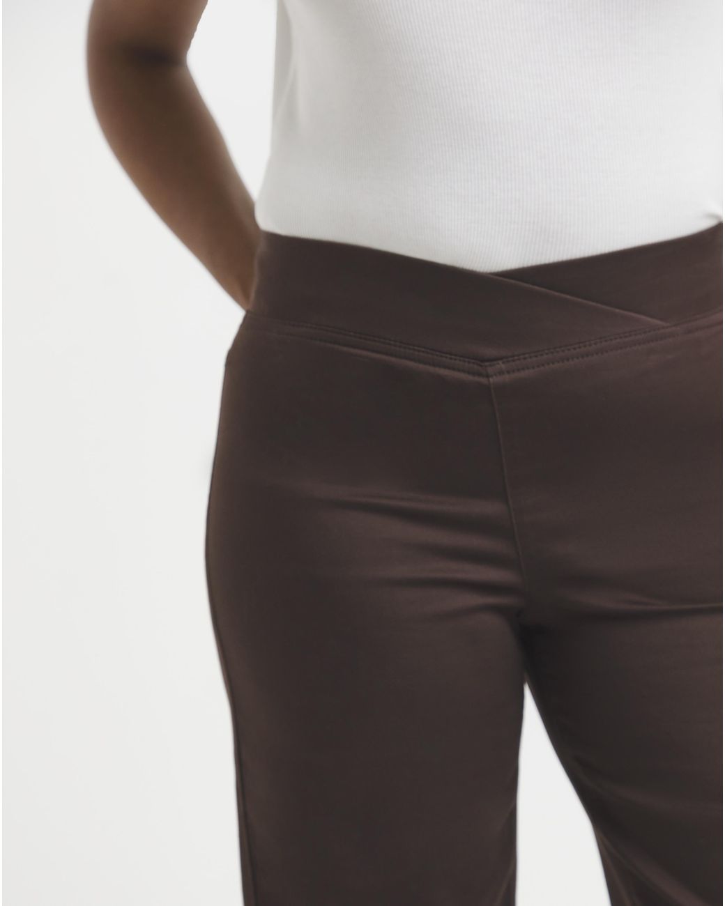 Simply Be White Wide Weekender Jeggings