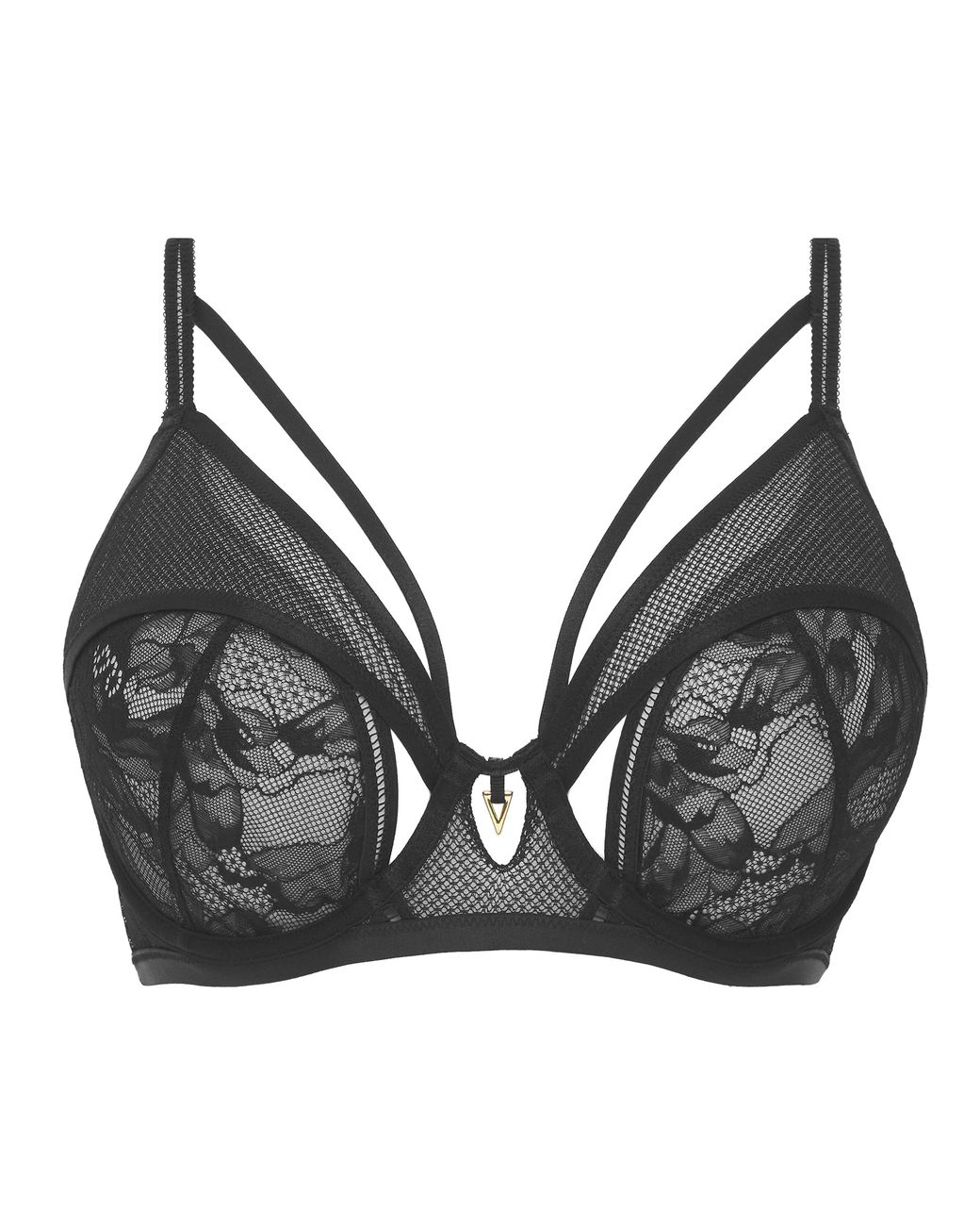 Figleaves Black Delia Plunge Bra