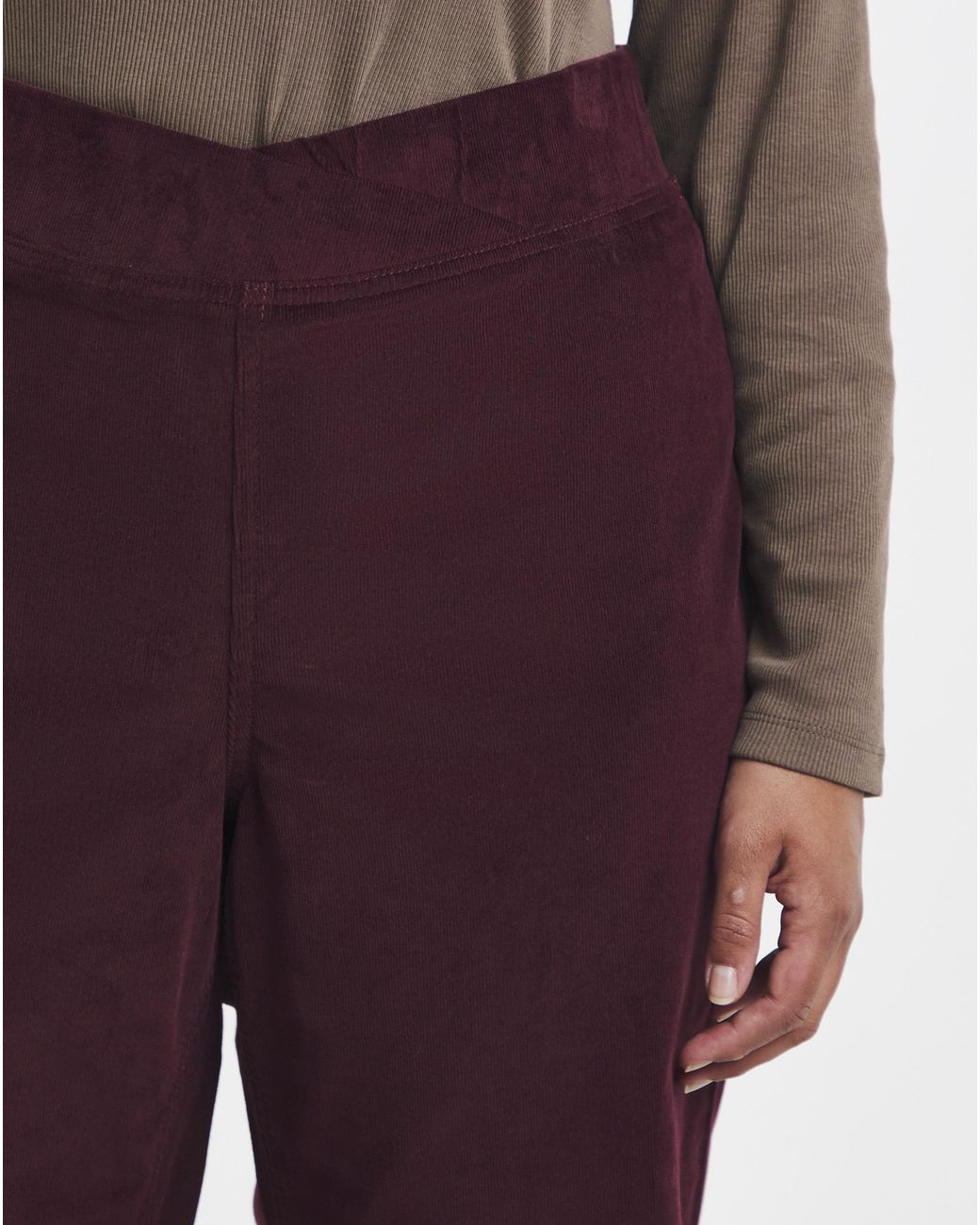 Simply Be White Cord Weekender Wide Leg Jegging