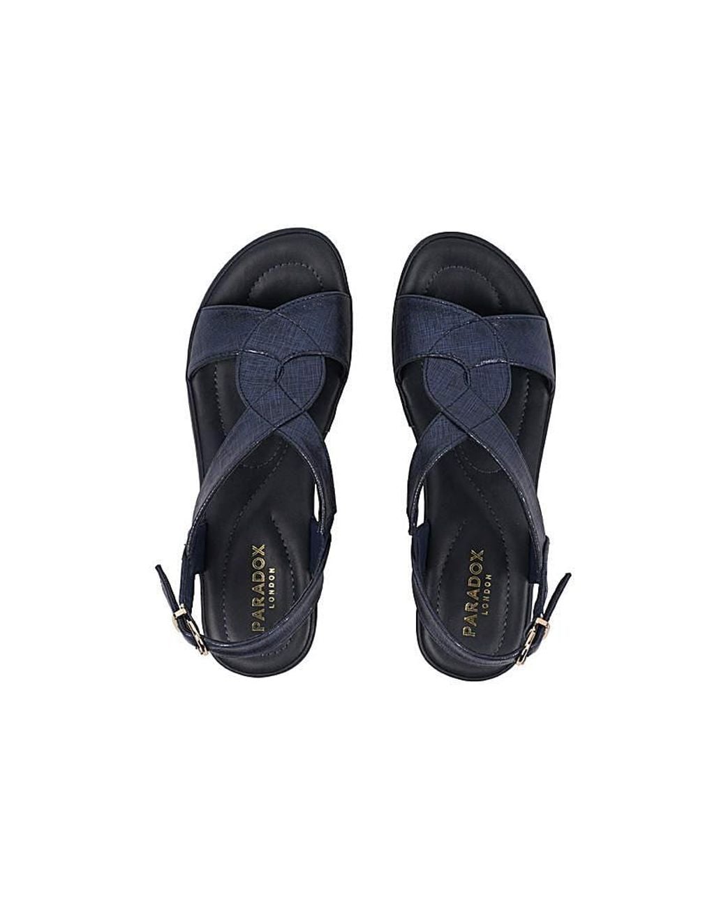 Paradox London Blue Vesper Wedge Sandals