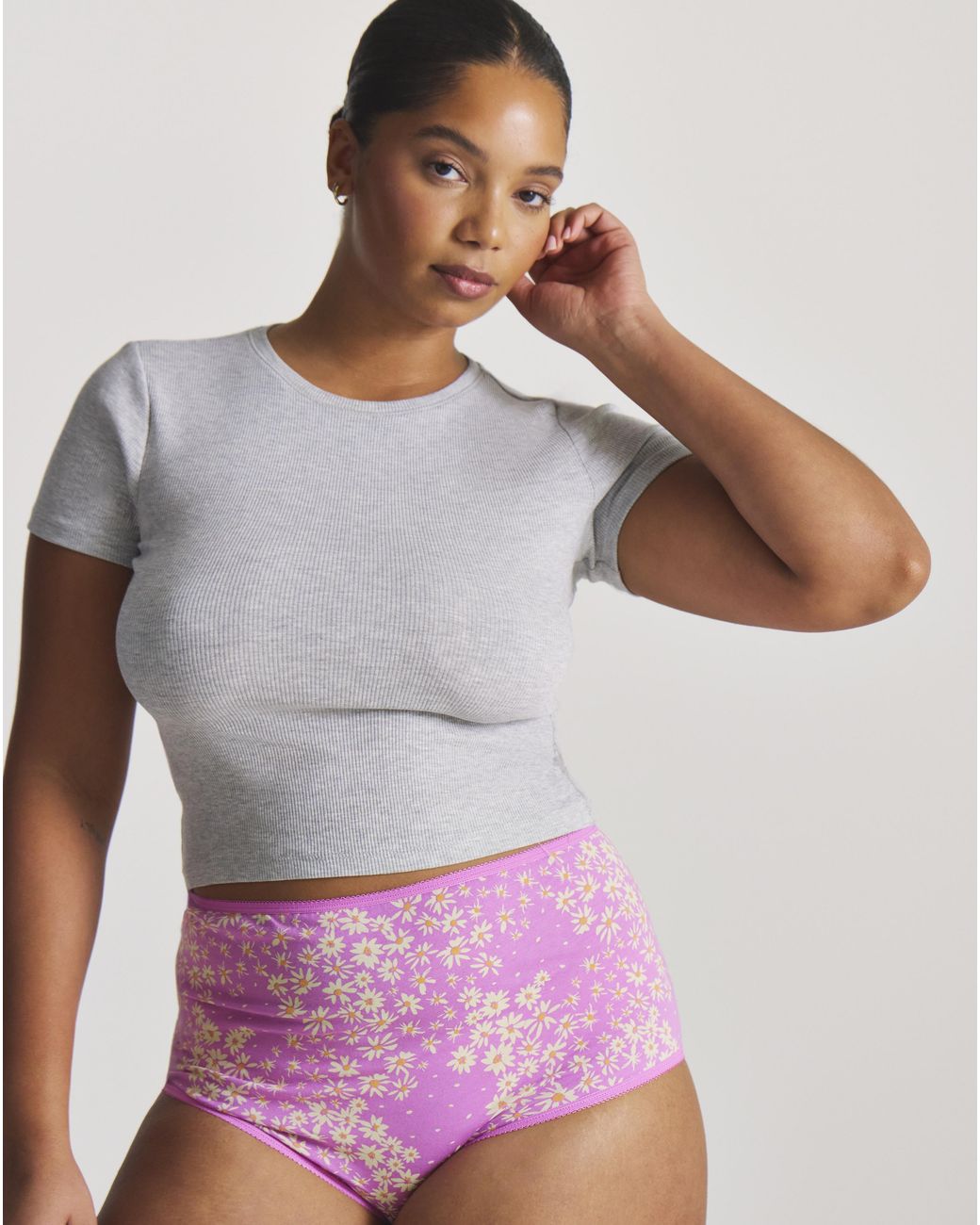 Pretty Secrets Pink 6 Pack Full Brief Knickers
