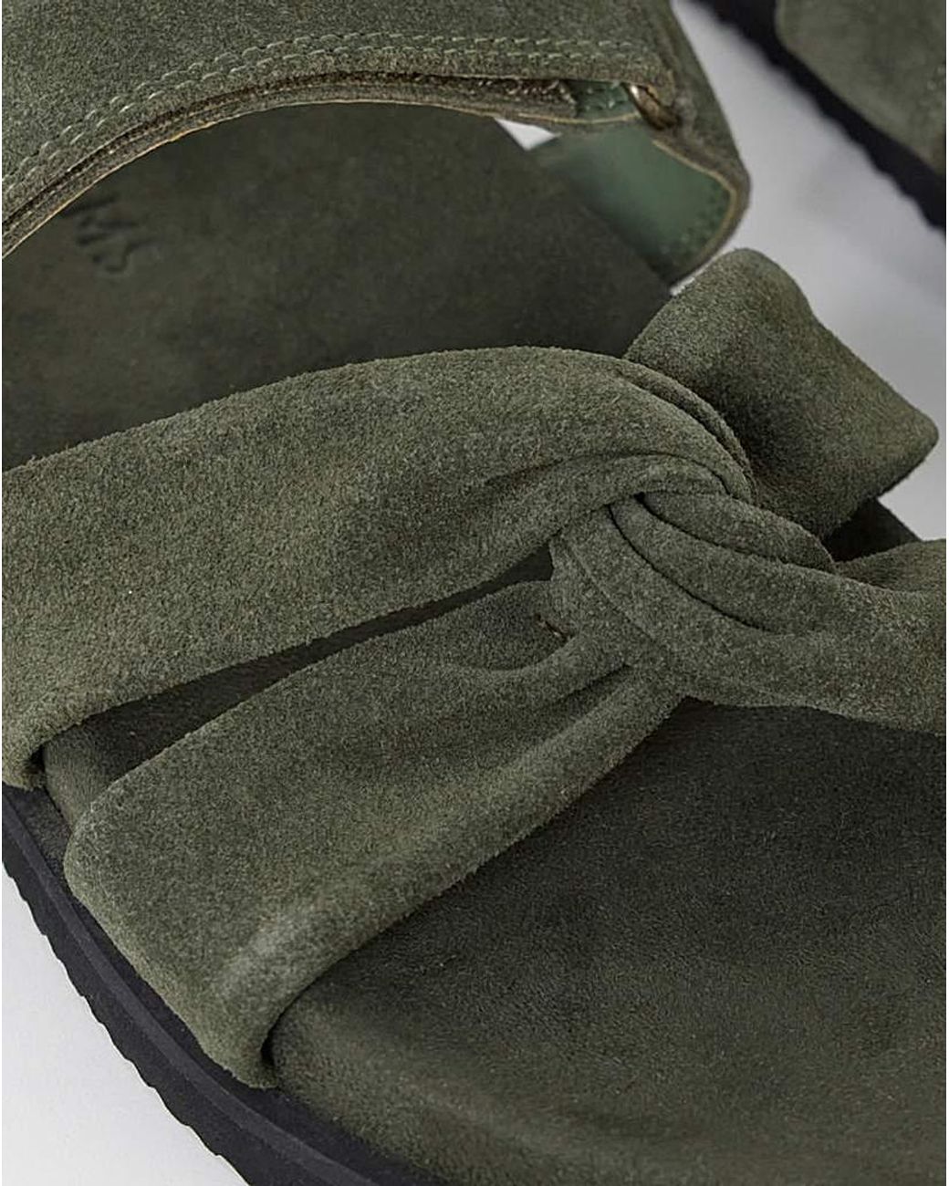 Samdal Ex JD Williams Twist Front Footbed Sandal Ex Wide in Green | Lyst UK