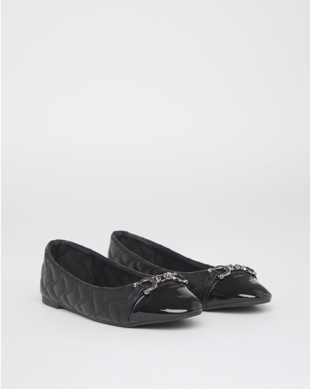 JD Williams Blue Quilted Ballerina With Trim Wide