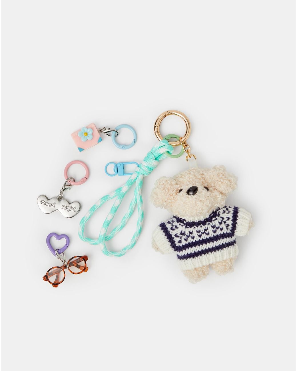 Accessorize White Snuggle Pup Bag Charm