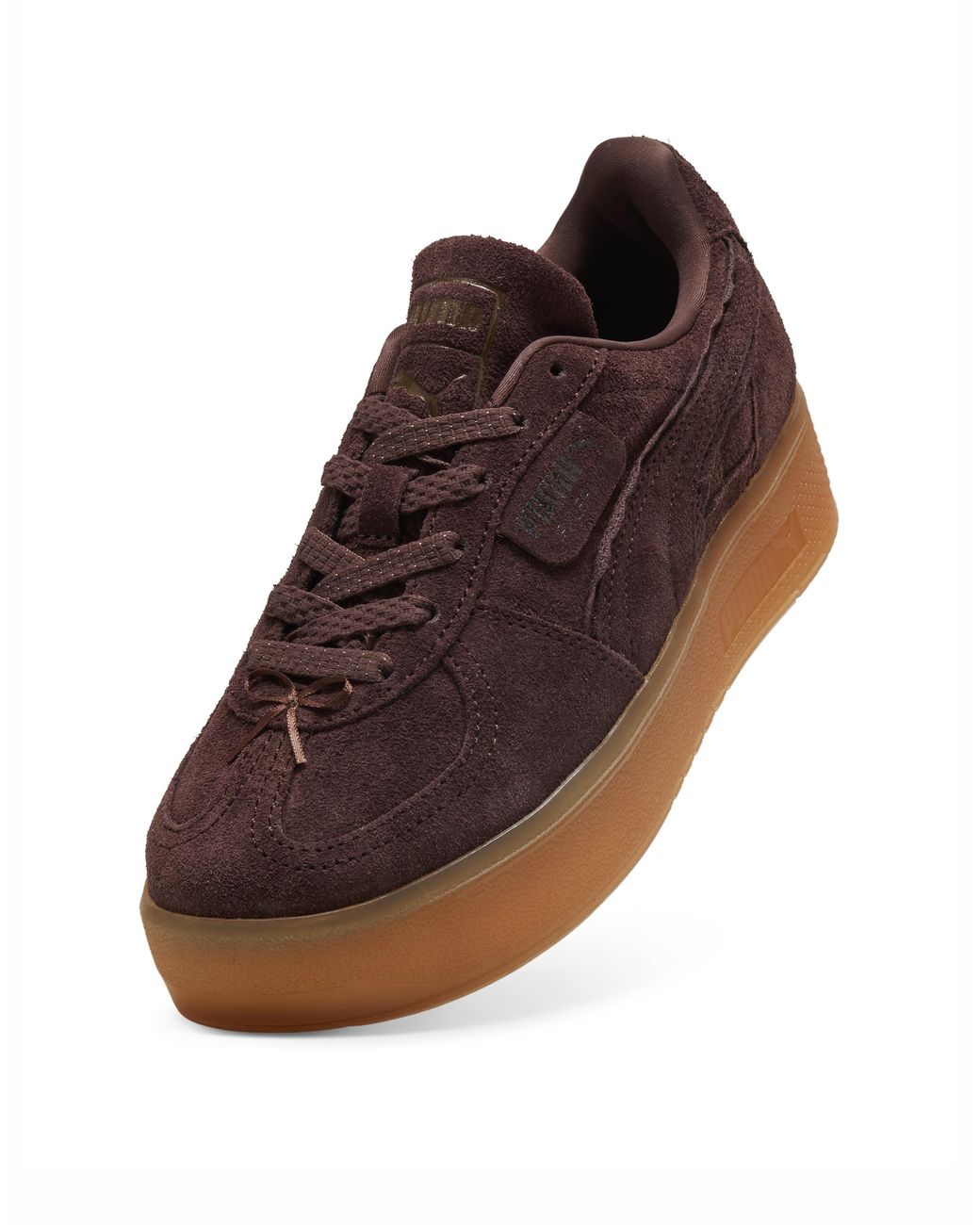 PUMA Brown Palermo Elevata Suede Trainers