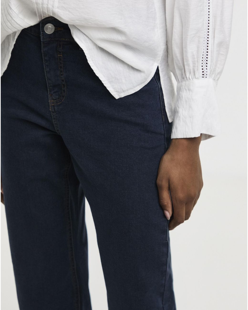 Simply Be White 24/7 Straight Leg Jeans
