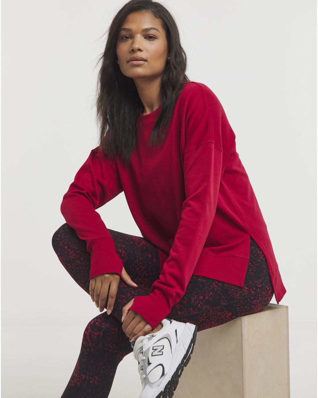 Sweaty Betty Red After Class Sweatshirt