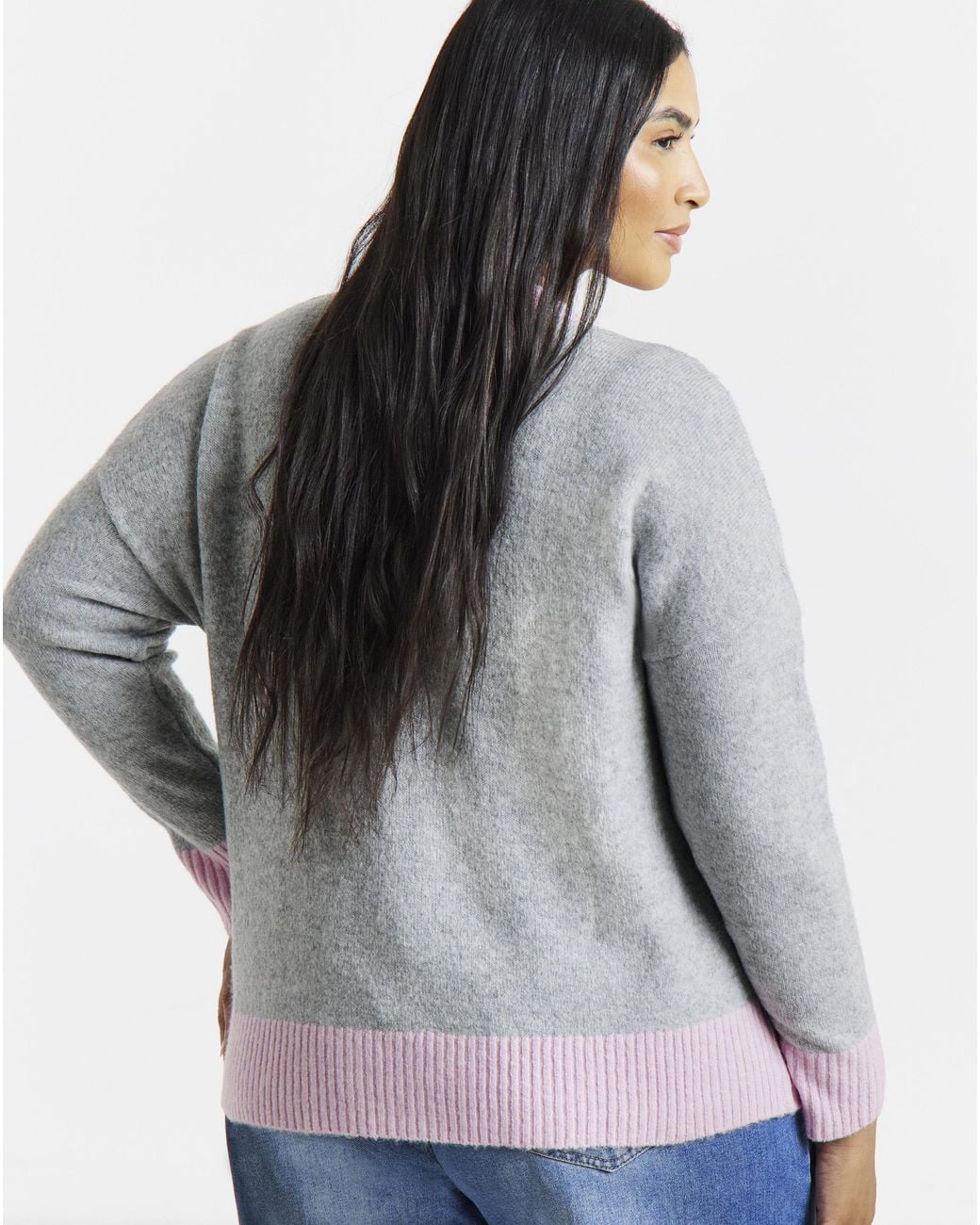 Simply Be Gray Sip & Sparkle Christmas Jumper