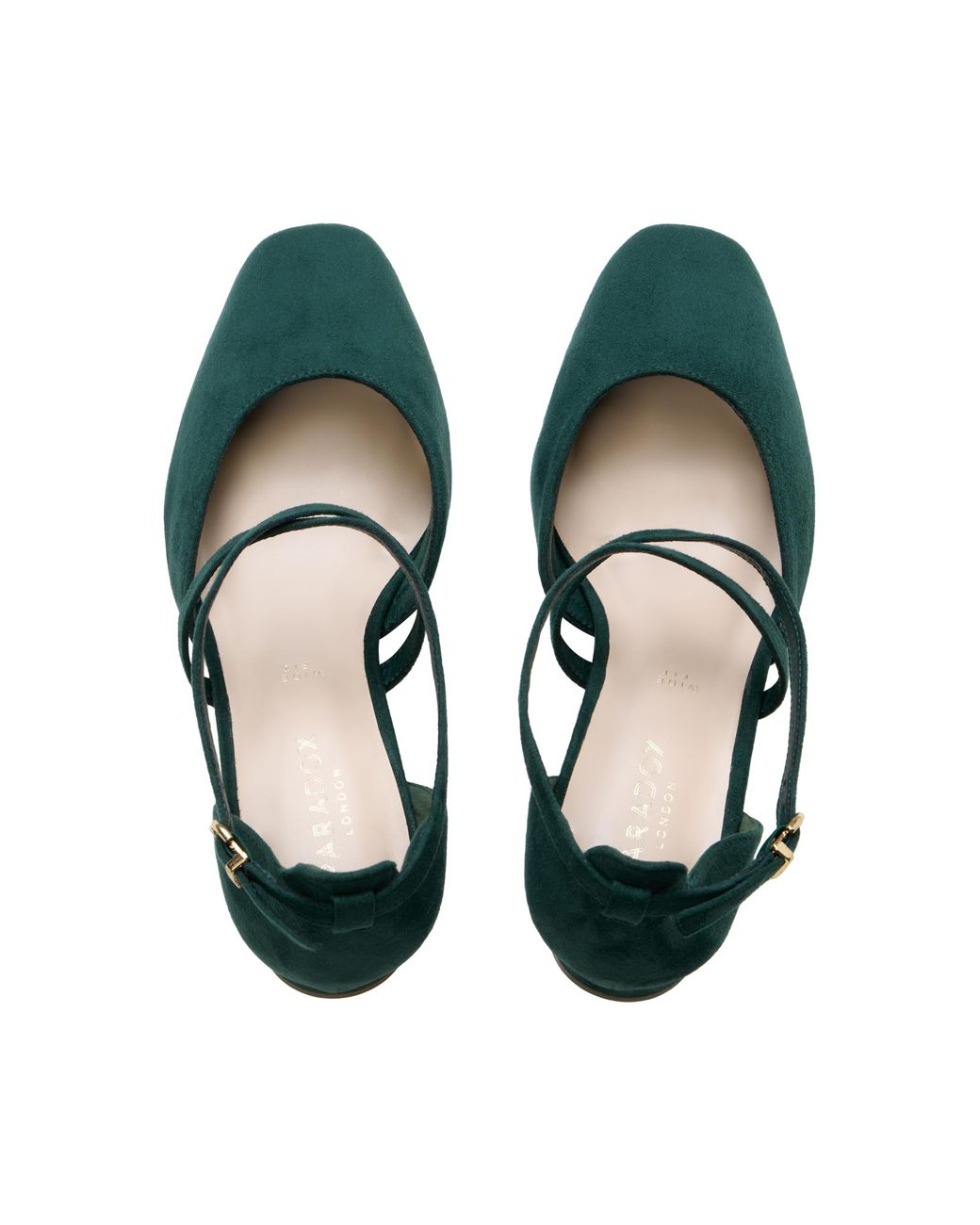 Paradox London Green Gemma Wide Fit Shoes
