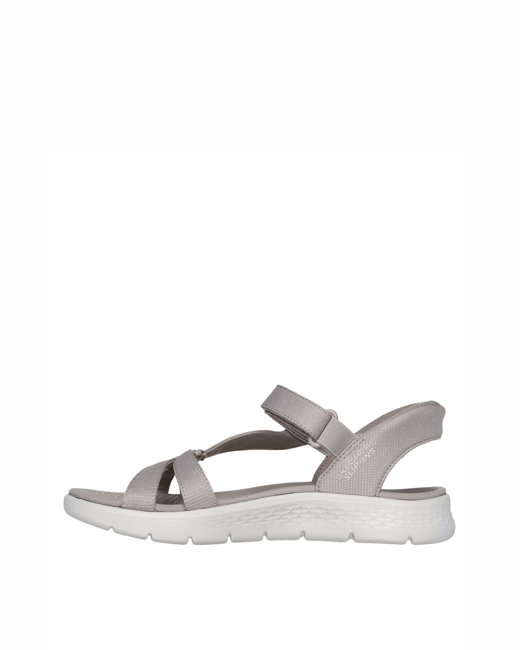 Skechers White Slip-Ins Go Walk Flex Sandals