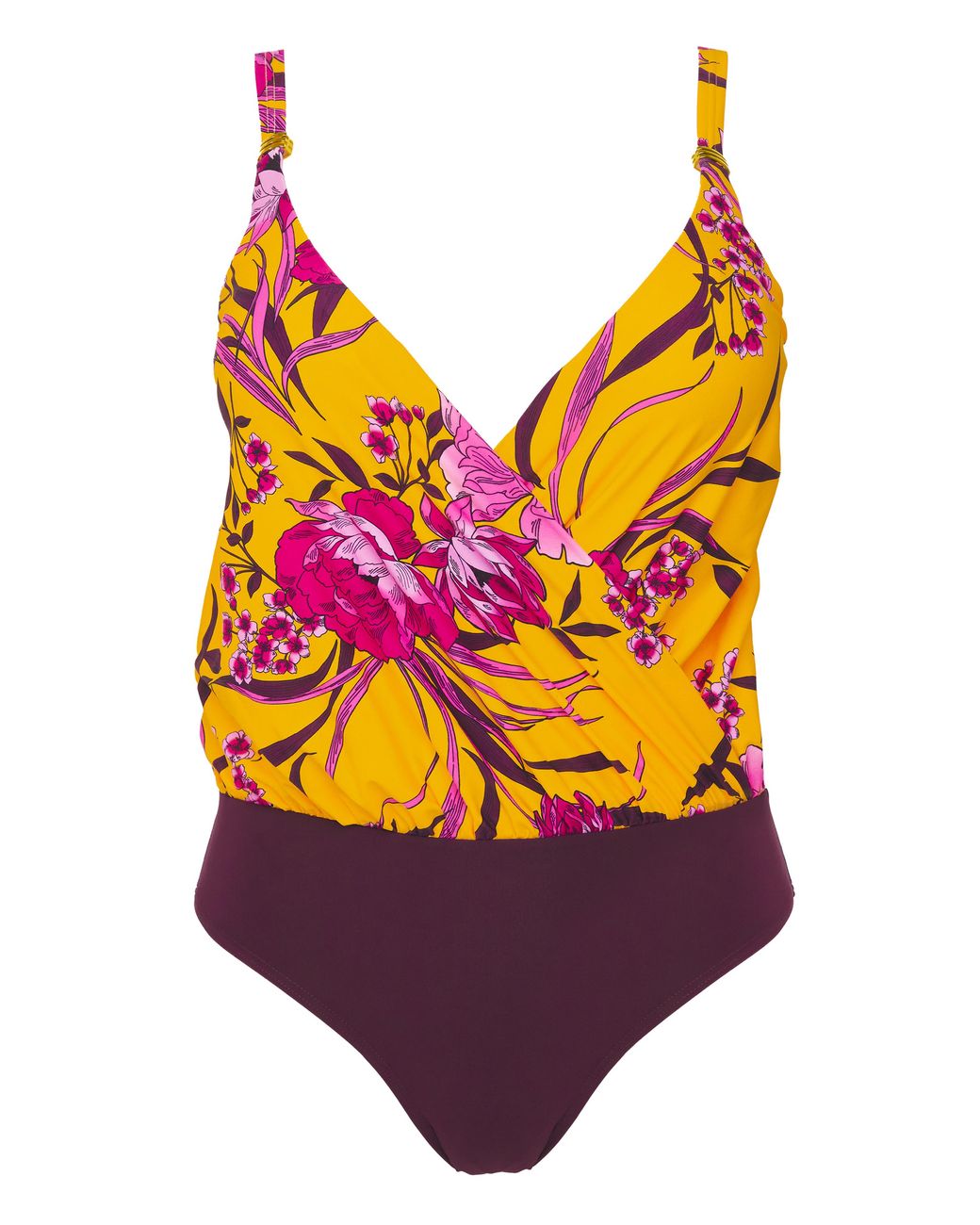 MAGISCULPT Orange Twist Front Blouson Swimsuit
