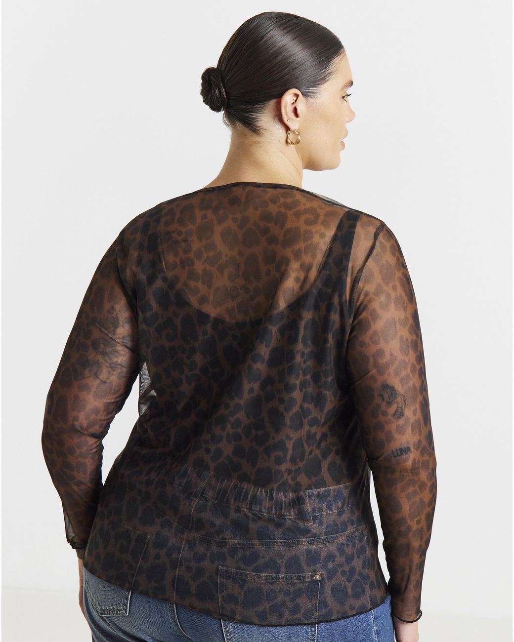 Simply Be Brown Key Hole Ls Top