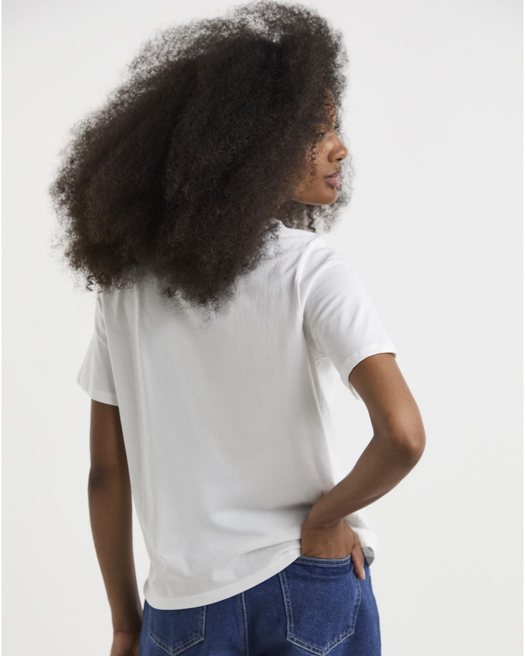 Pieces White Gina Ss Printed Jersey T-Shirt