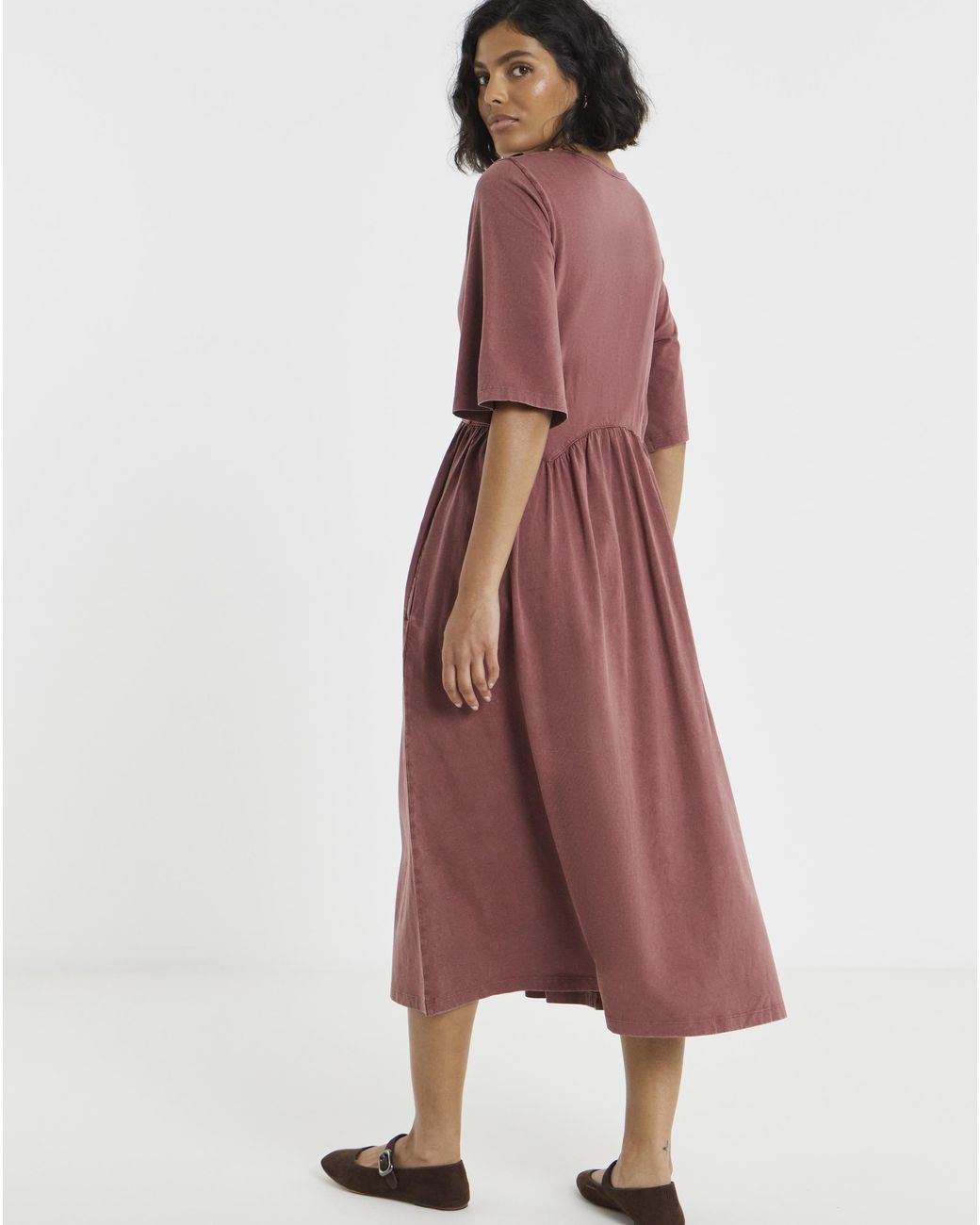 Simply Be Red Acid Wash Midi Dress