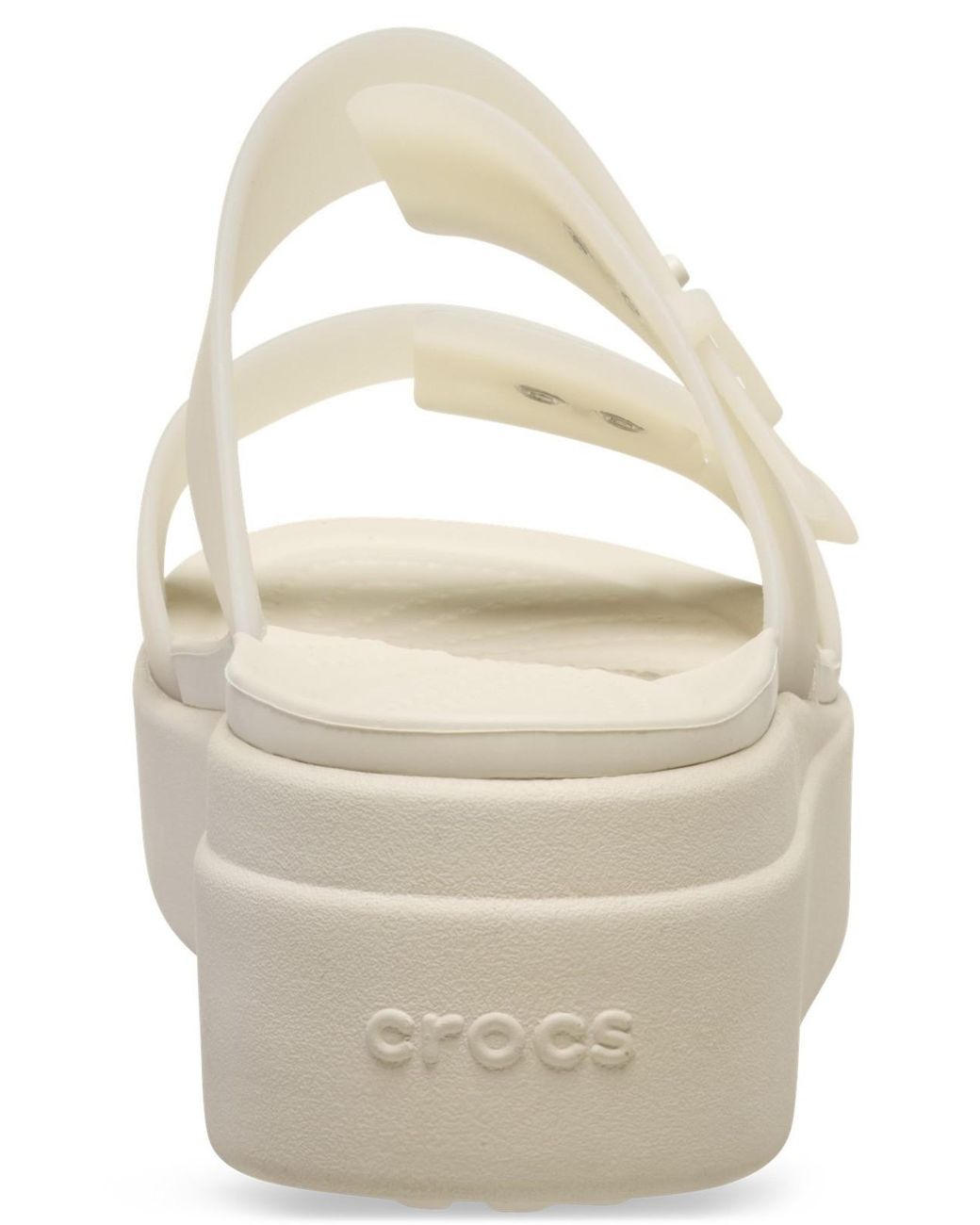 CROCSTM White Brooklyn Buckle Low Wedge