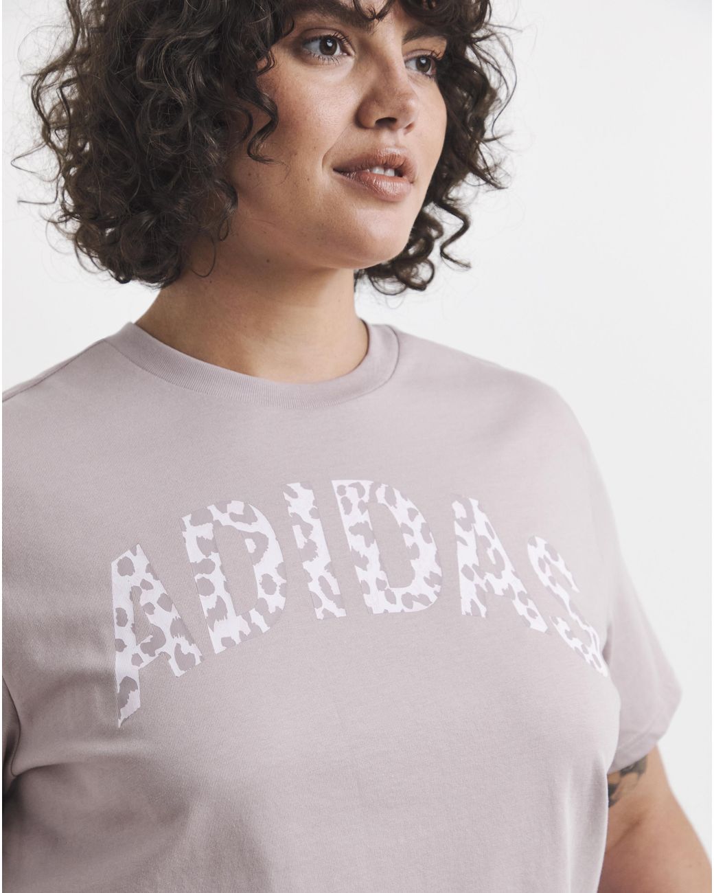 Adidas Pink Animal Loose Graphic T-Shirt