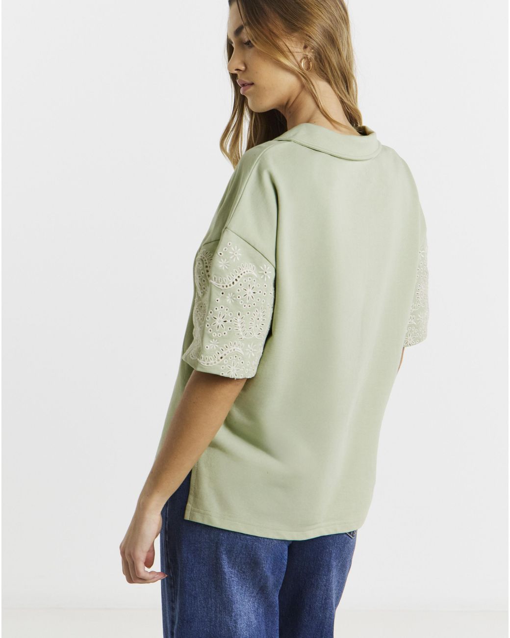 Simply Be Natural Cut Work Polo Shirt
