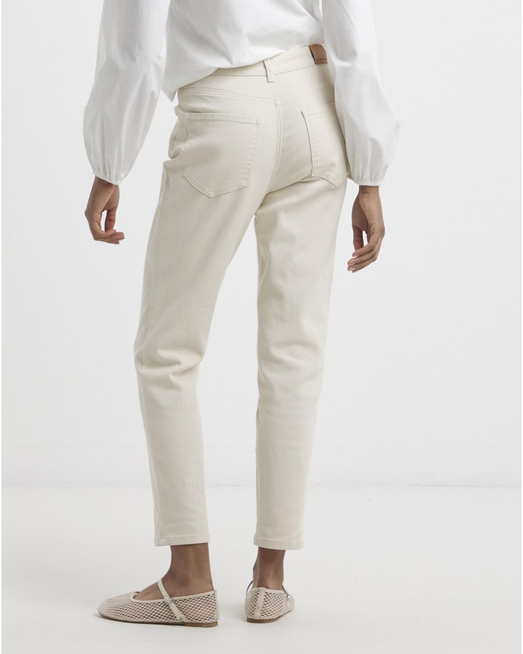 Simply Be White Off Loose Mom Jeans