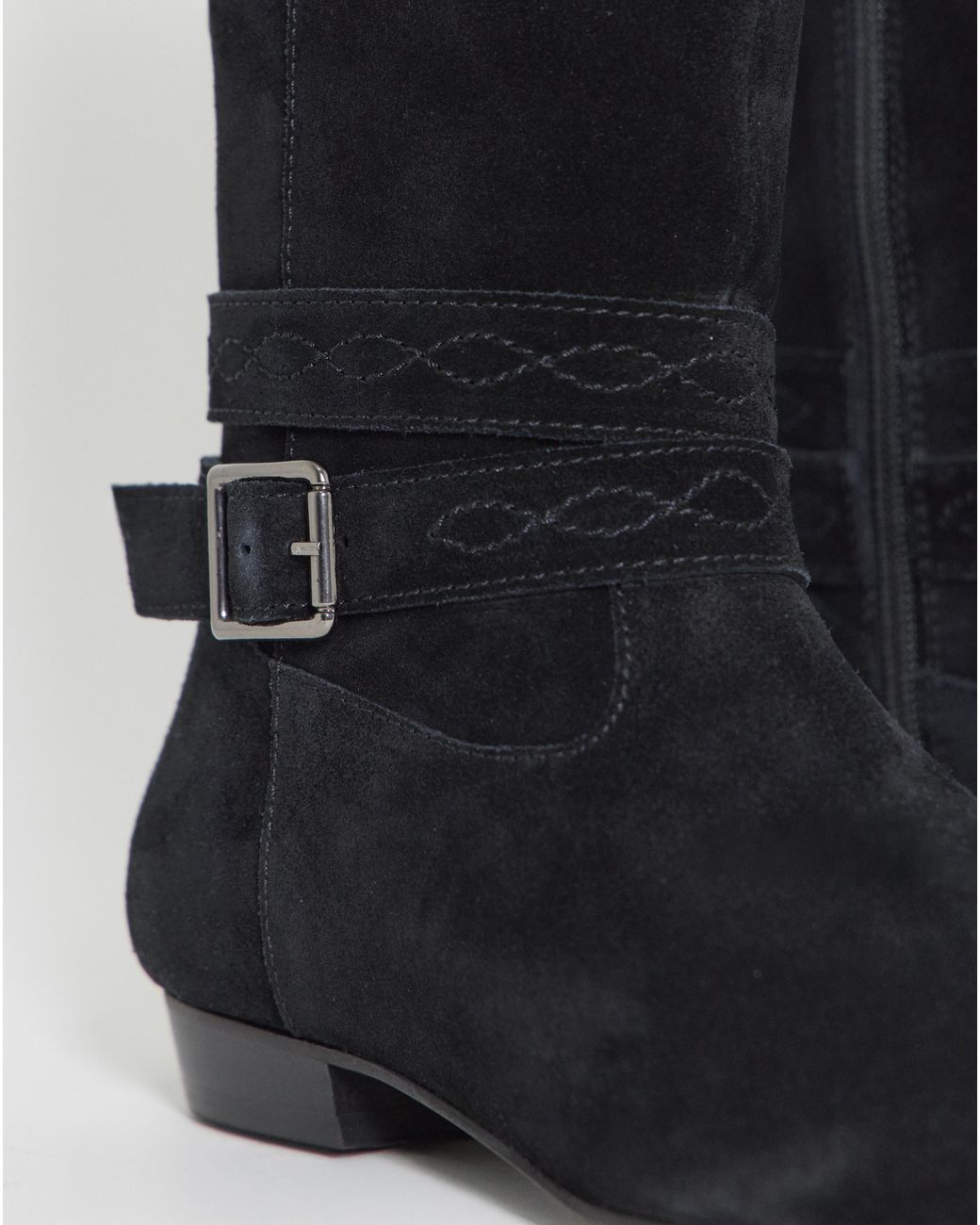 Simply Be Red Suede Knee High Boot Wide C
