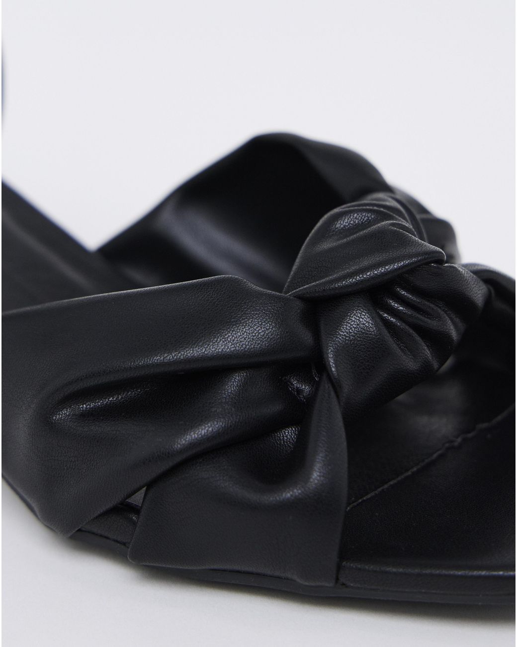 JD Williams Black Volume Twist Block Heel Sandal Eee Fit