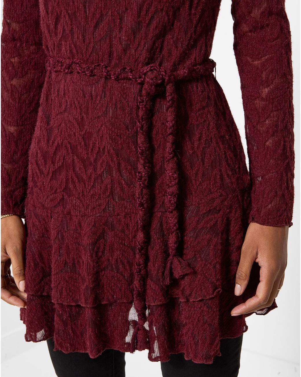 Joe Browns Red Belted Lace Tunic Top