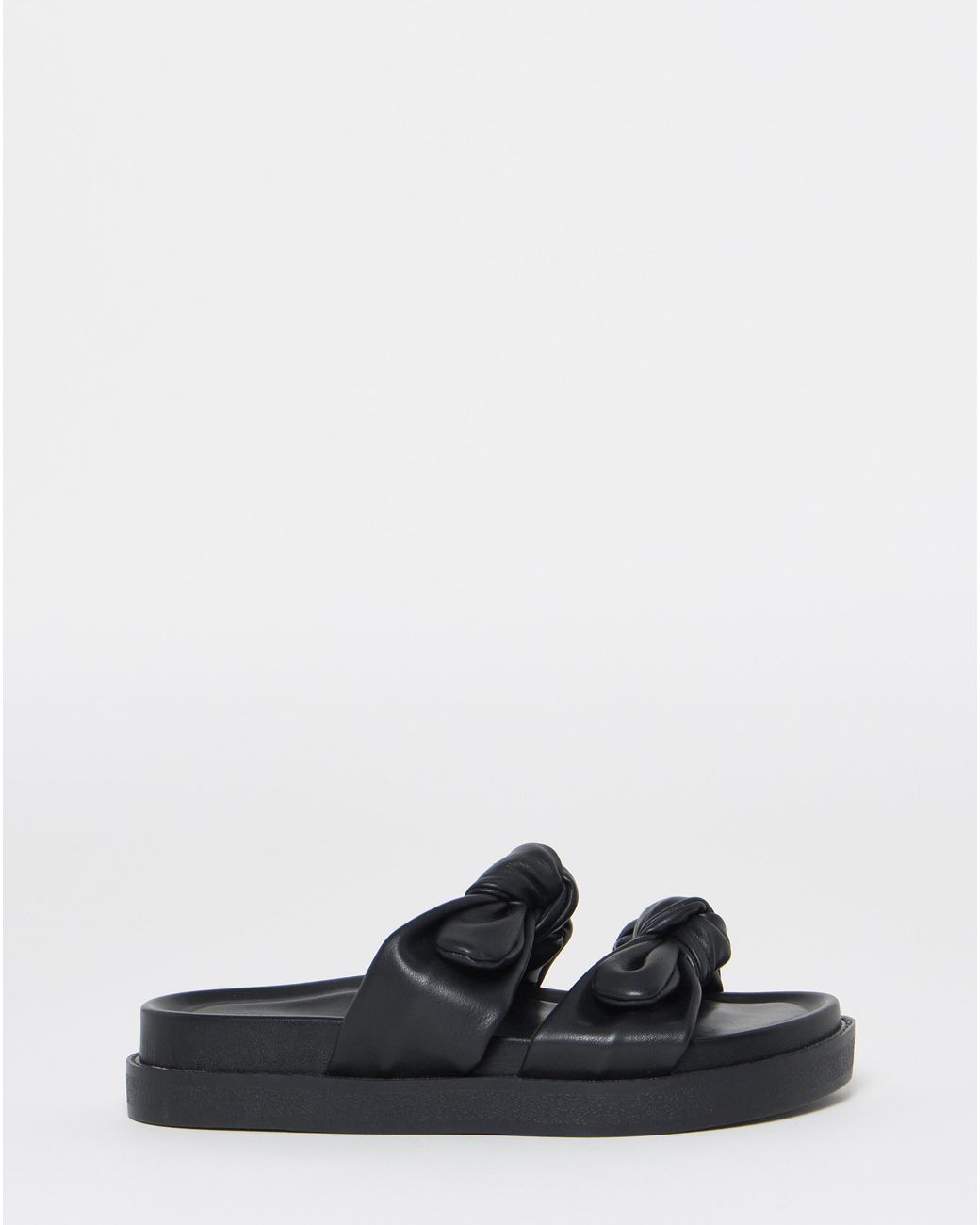 Simply Be White Bow Detail Slider Sandals Extra Wide