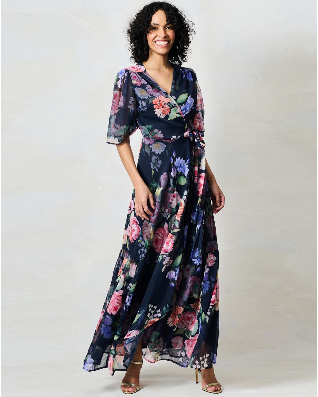 Hope & Ivy Blue Ayame Dress