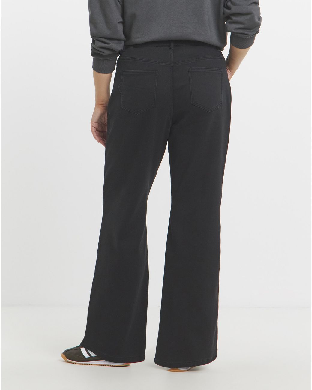 Simply Be Blue Fleece Lined Cosy Wide Leg Jeans