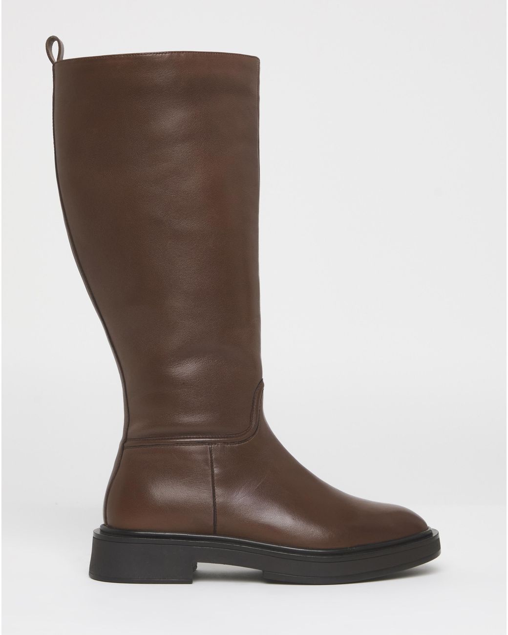 Simply Be Natural Leather Knee Riding Boots Ex Wide Sc
