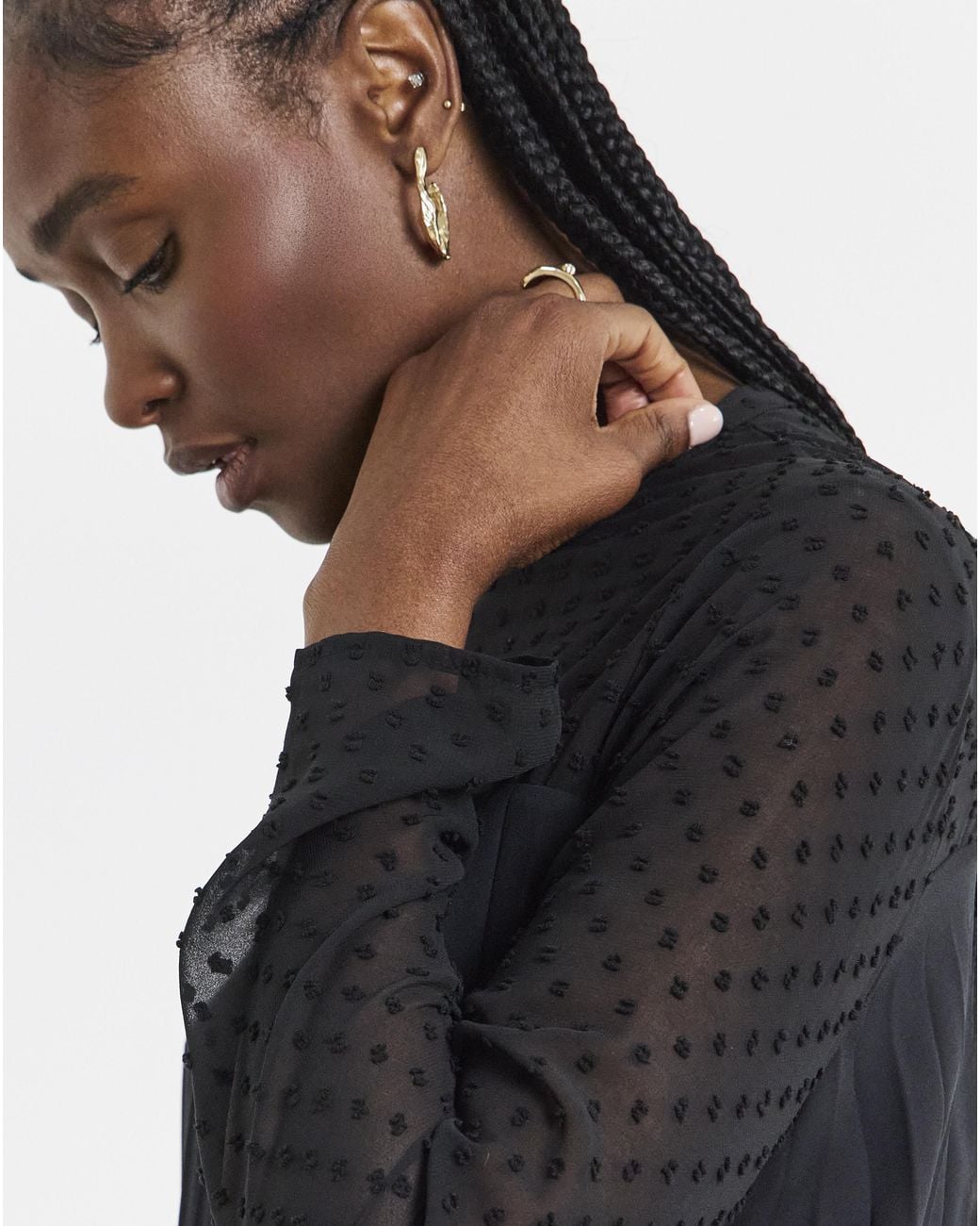 Joanna Hope Black Tiered Shift Dress