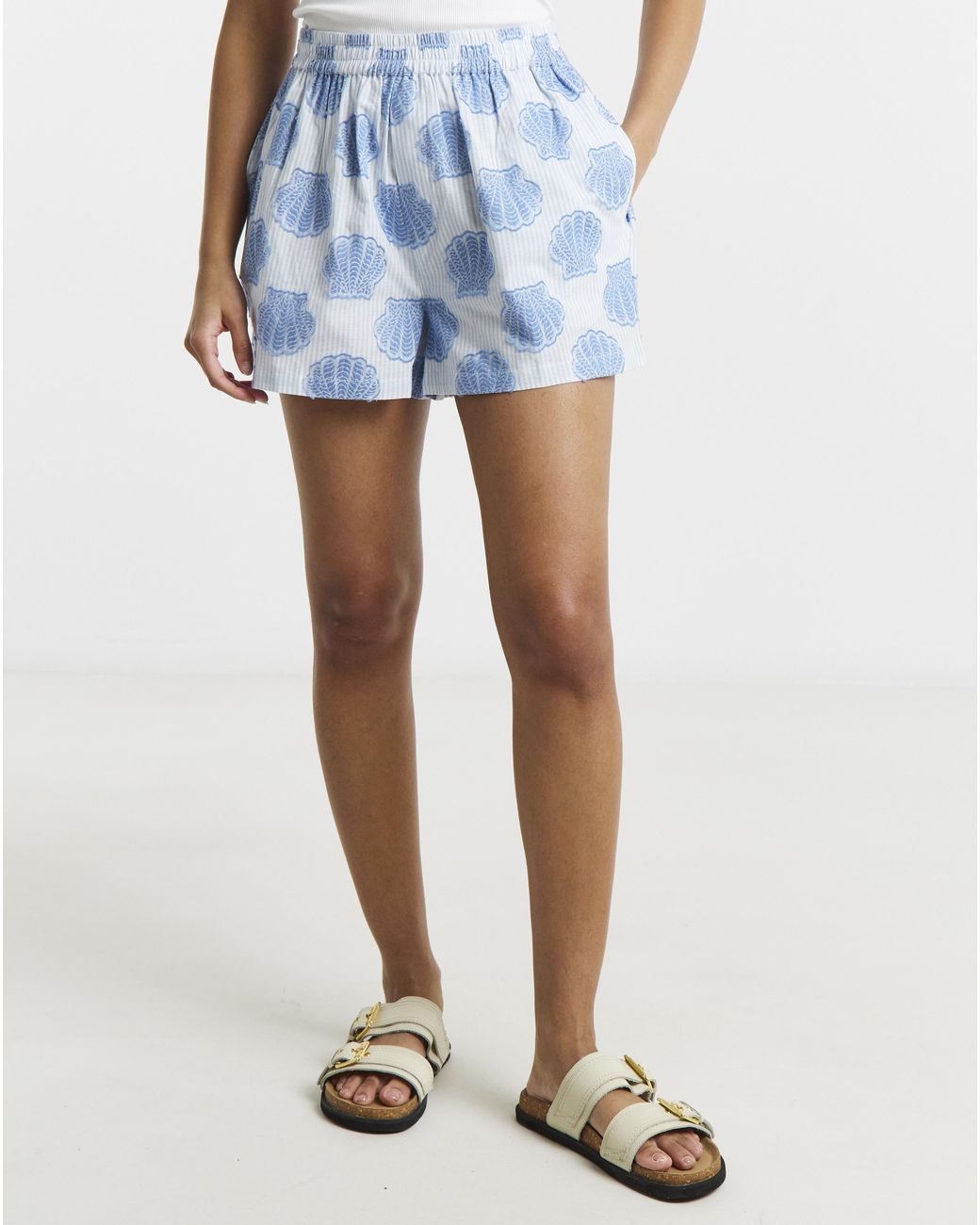 Native Youth Blue Ny Pinstripe Shorts