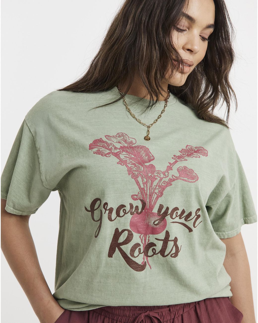 Simply Be Green Beetroot Graphic T-Shirt