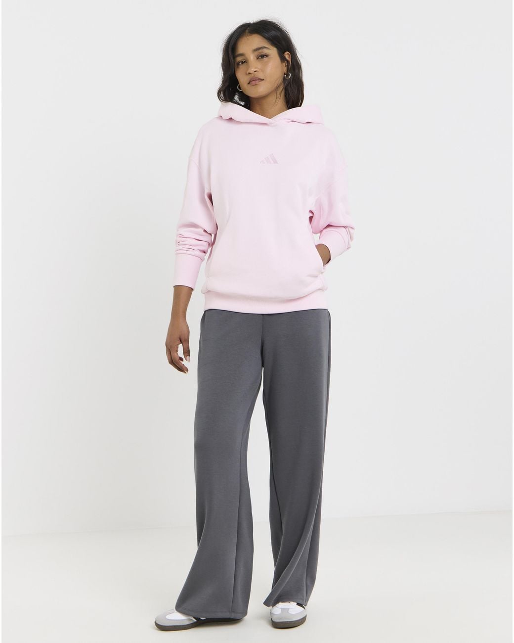Adidas Pink Small Chest Logo Hoodie