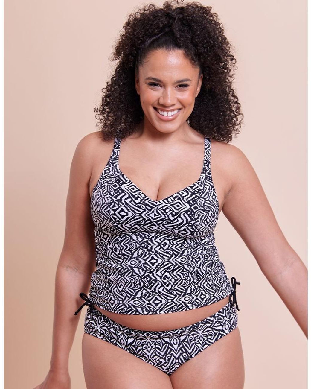 Curvy Kate Gray Swim Wild Horizon Tankini Top
