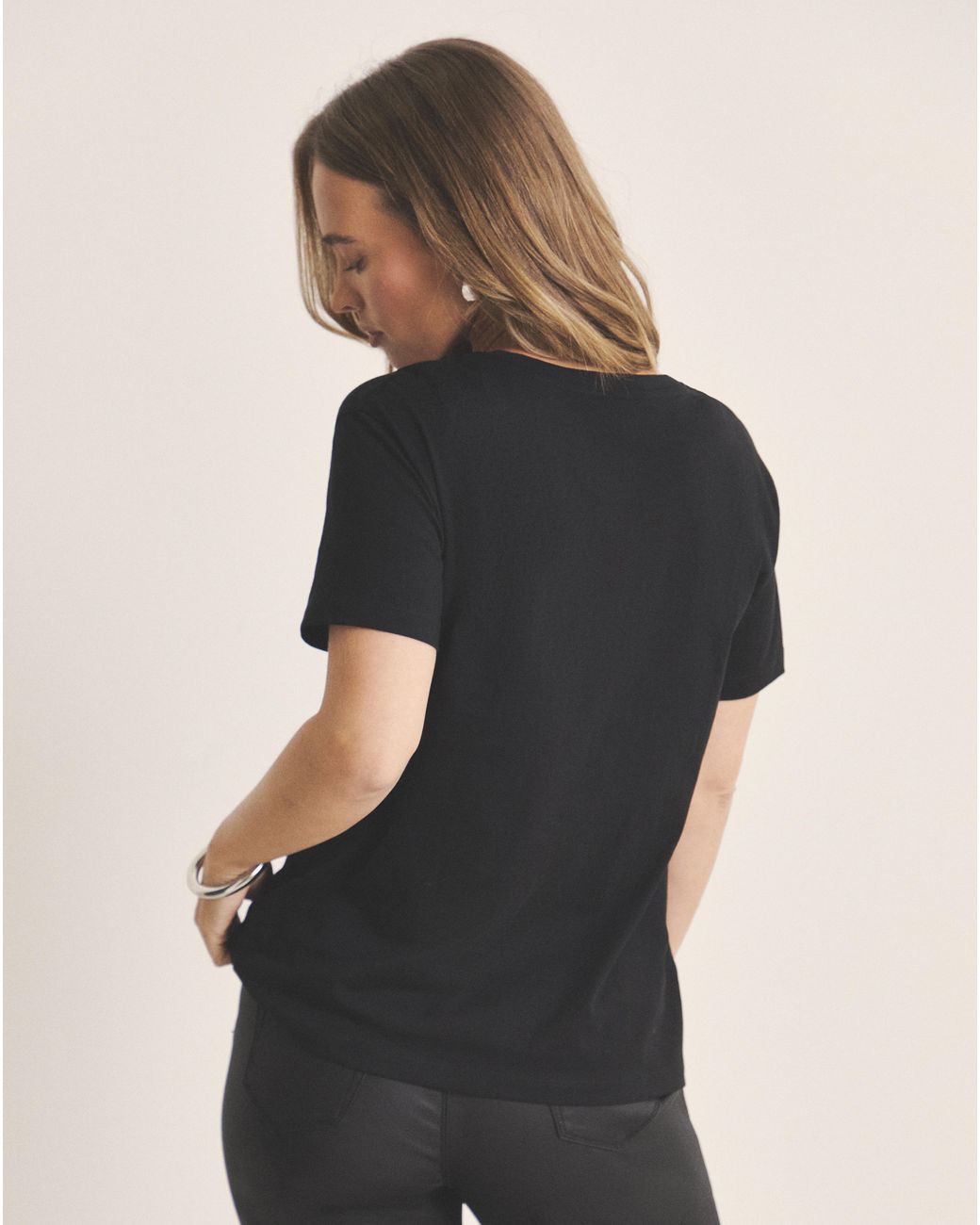 Simply Be Black La Vie Est Belle Pearl T-Shirt