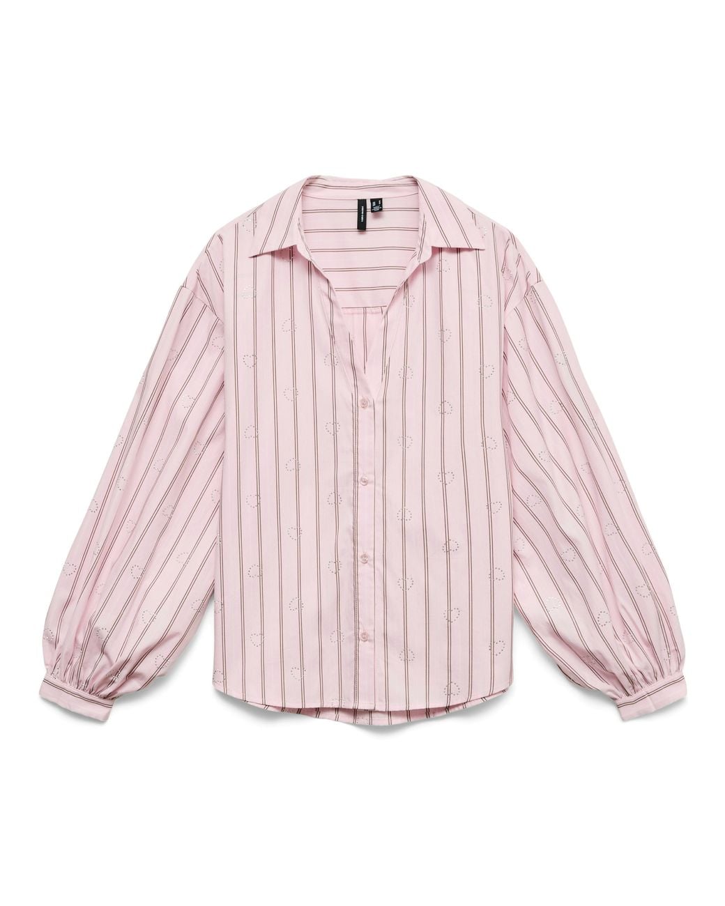 Vero Moda Pink Gina Stud Stripe Shirt
