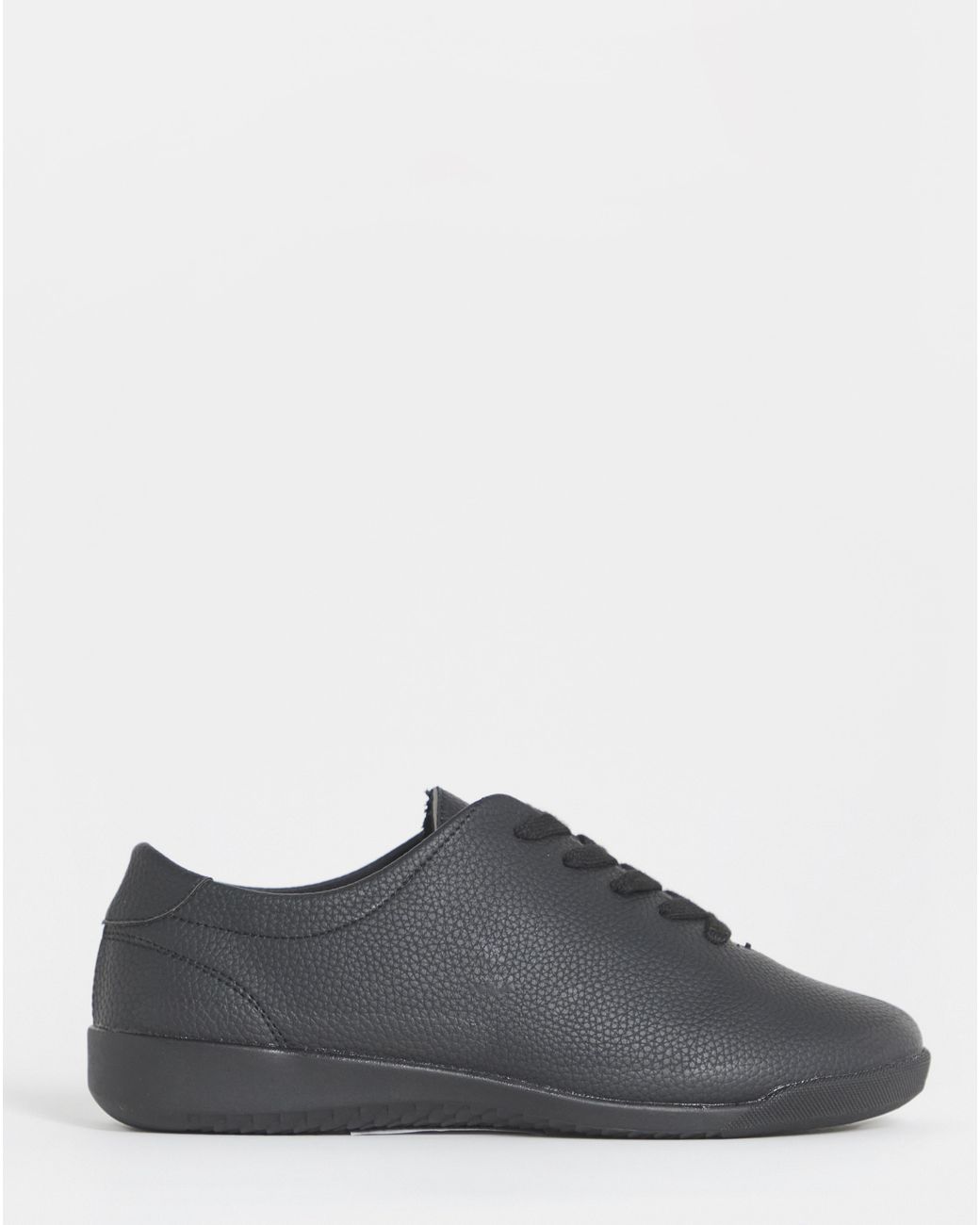 Heavenly Soles Black Tumbled Lace Up Trainer E Fit