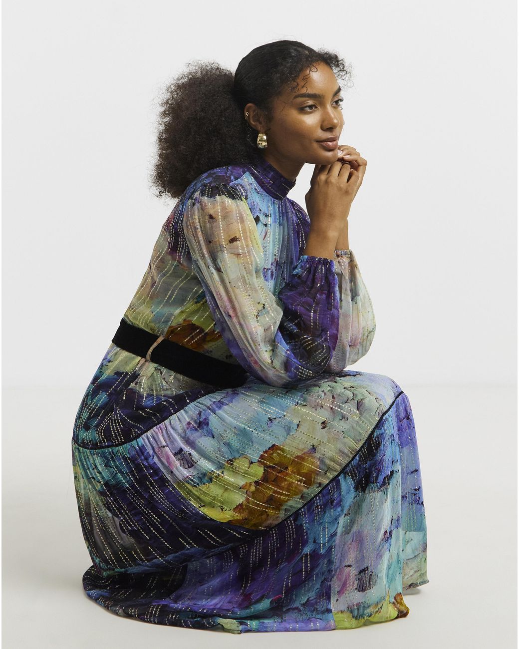 Hope & Ivy Blue Jadene Maxi