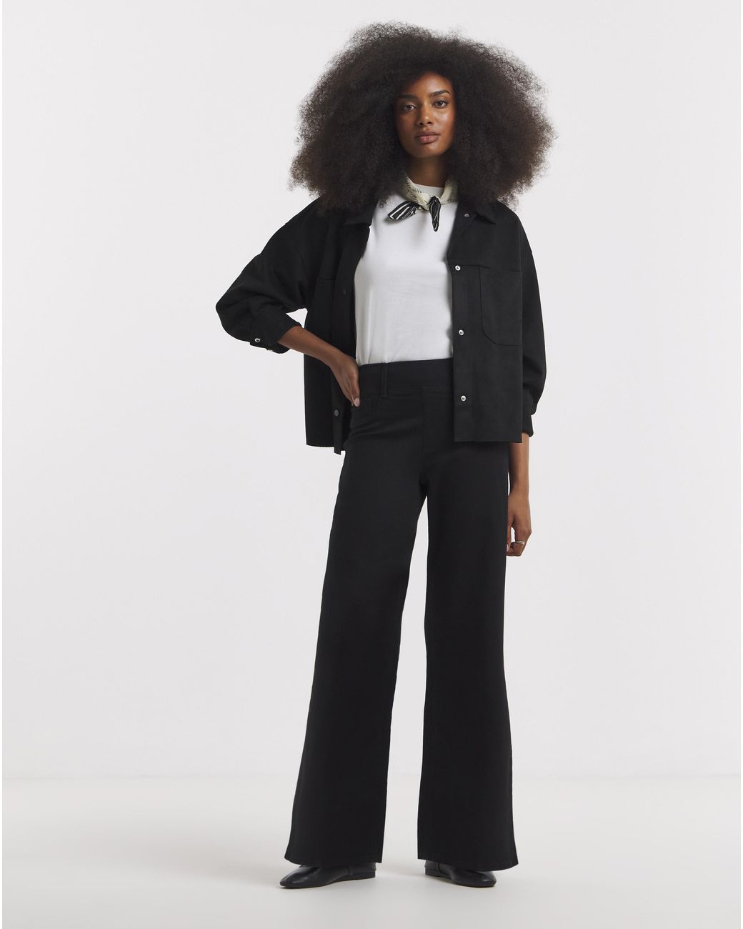Simply Be White Wide Pull On Jeggings