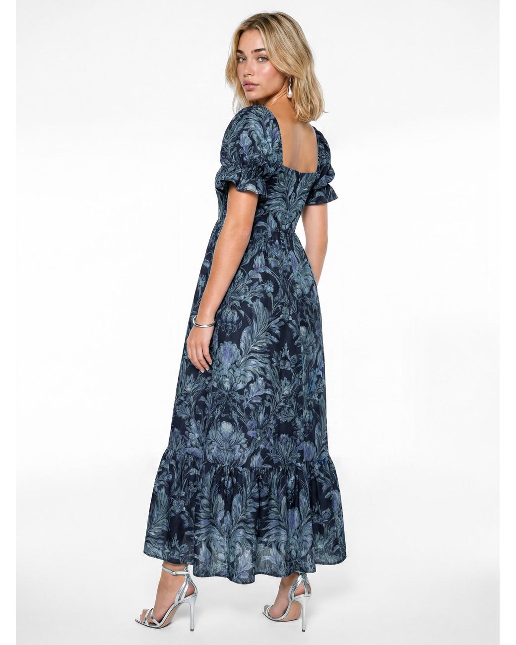 Lovedrobe Blue Floral Print Midaxi Dress