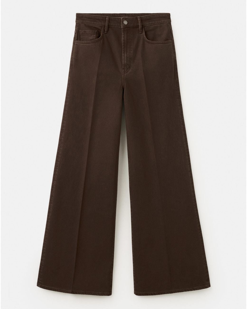 Mango Brown Wide Leg Jean
