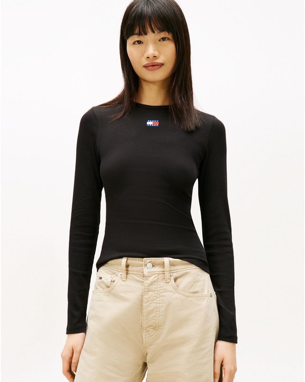 Tommy Hilfiger Black Slim Badge Tee