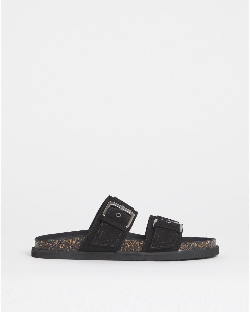 Simply Be Blue Two Strap Buckle Sandals Wide Fit