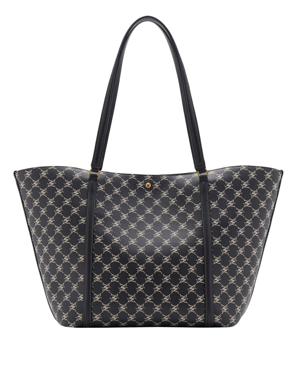 Mango Gray Printed Logo Shopper Bag