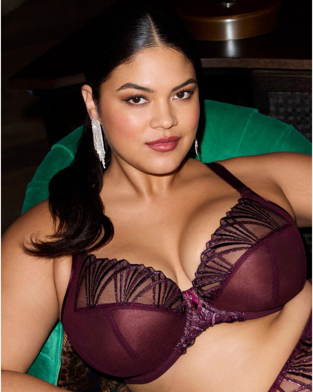 Elomi Purple Reja Wired Plunge Bra